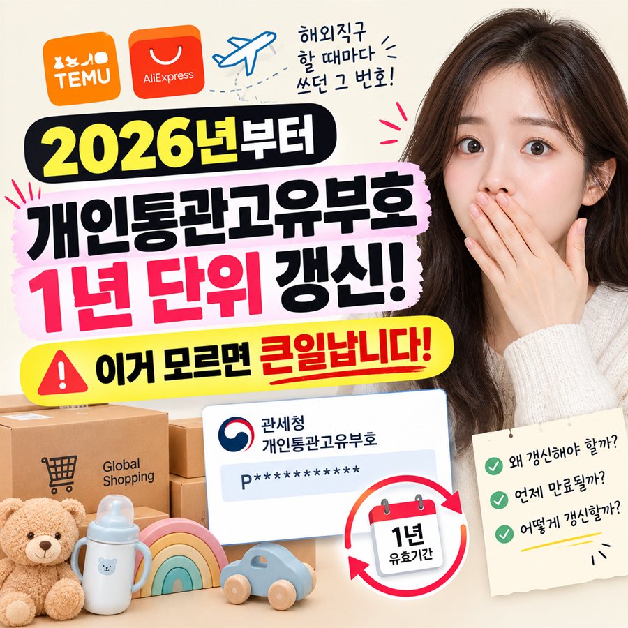 개인통관고유부호 갱신 의무화와 해외직구 영향